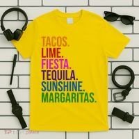 Tacos Lime Fiesta Tequila Sunshine Margaritas Cindo De Mayo T-Shirt thumb 5