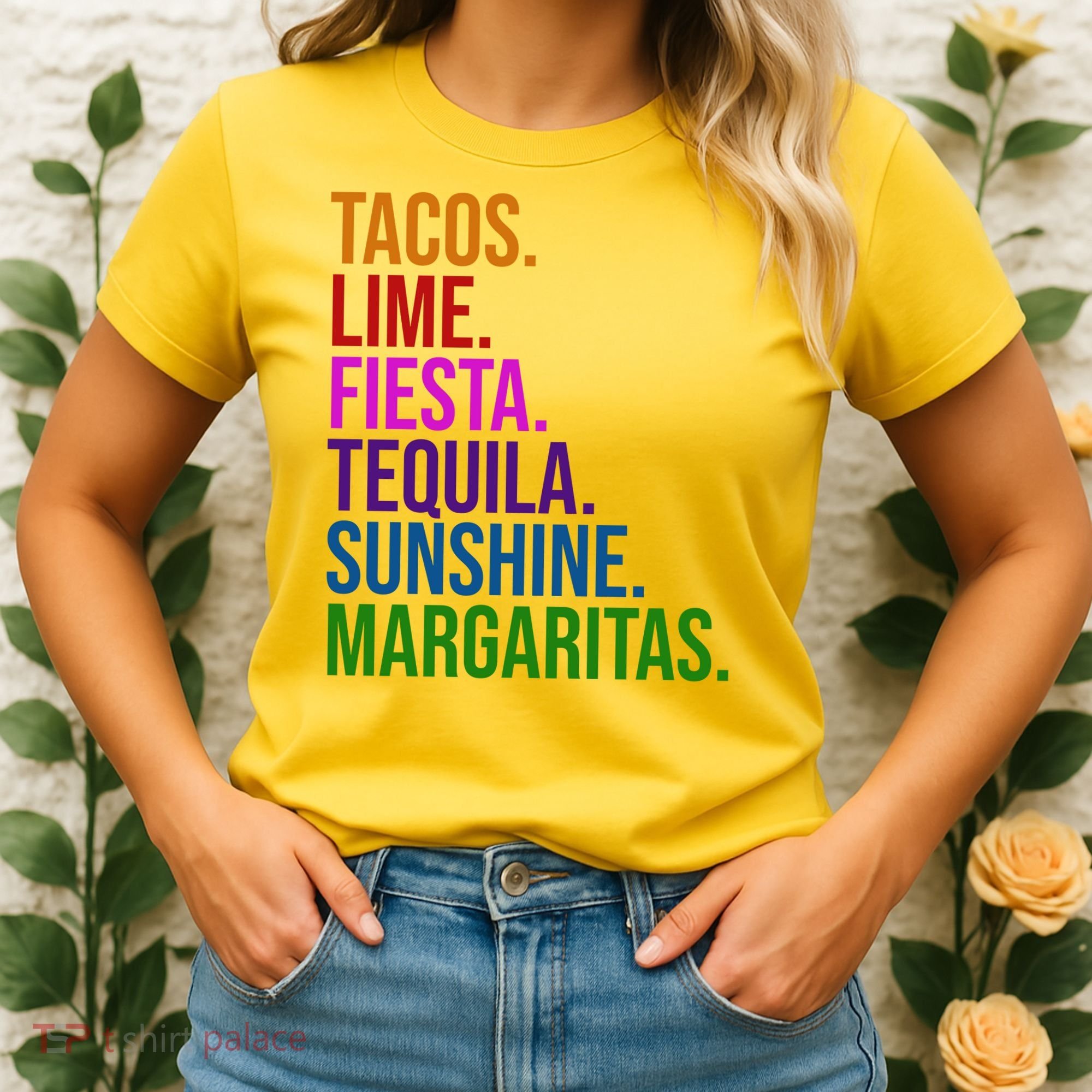 Tacos Lime Fiesta Tequila Sunshine Margaritas Cindo De Mayo Women's T-Shirt