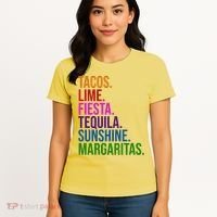 Tacos Lime Fiesta Tequila Sunshine Margaritas Cindo De Mayo Women's T-Shirt thumb 4