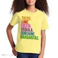 Tacos Lime Fiesta Tequila Sunshine Margaritas Cindo De Mayo Kids T-Shirt thumb 2