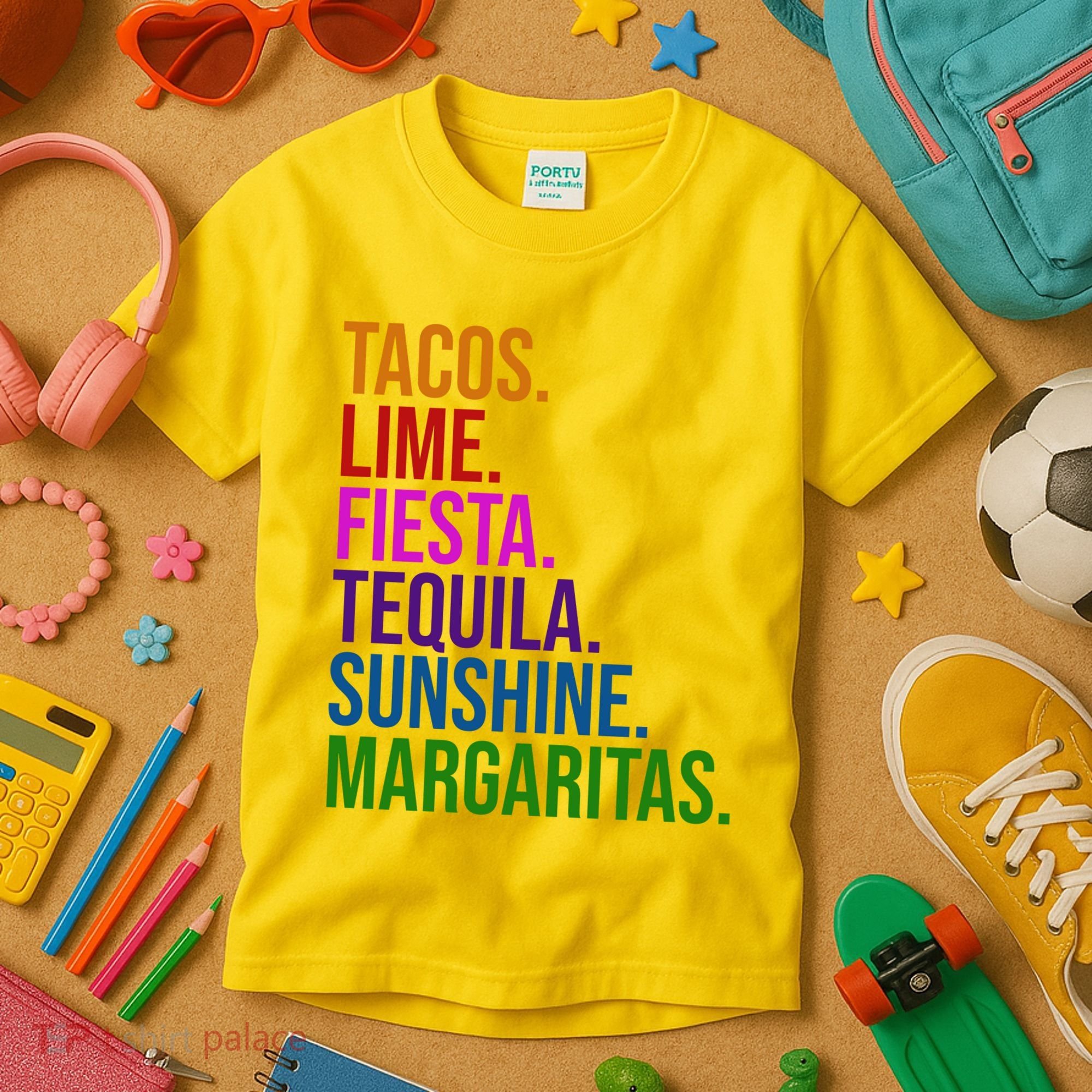 Tacos Lime Fiesta Tequila Sunshine Margaritas Cindo De Mayo Kids T-Shirt