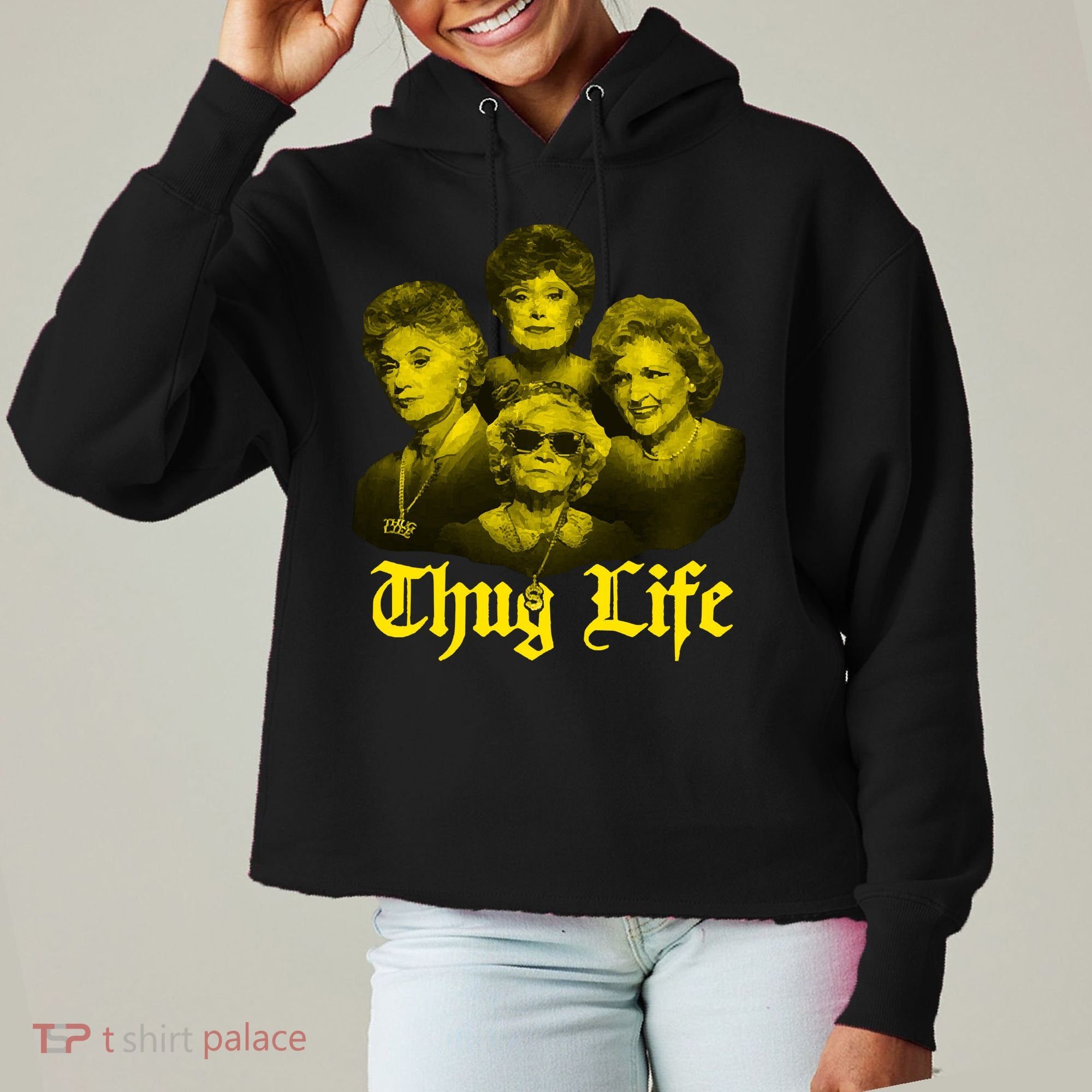 Thug Life Golden Ladies Heavyweight Boxy Pullover Hoodie