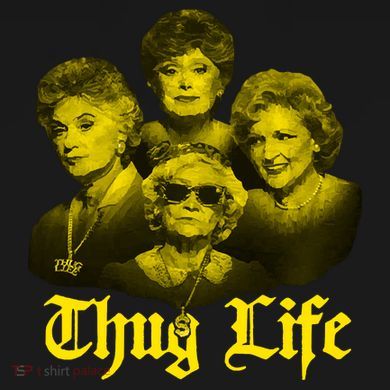 Thug Life Golden Flat Bill Trucker Hat