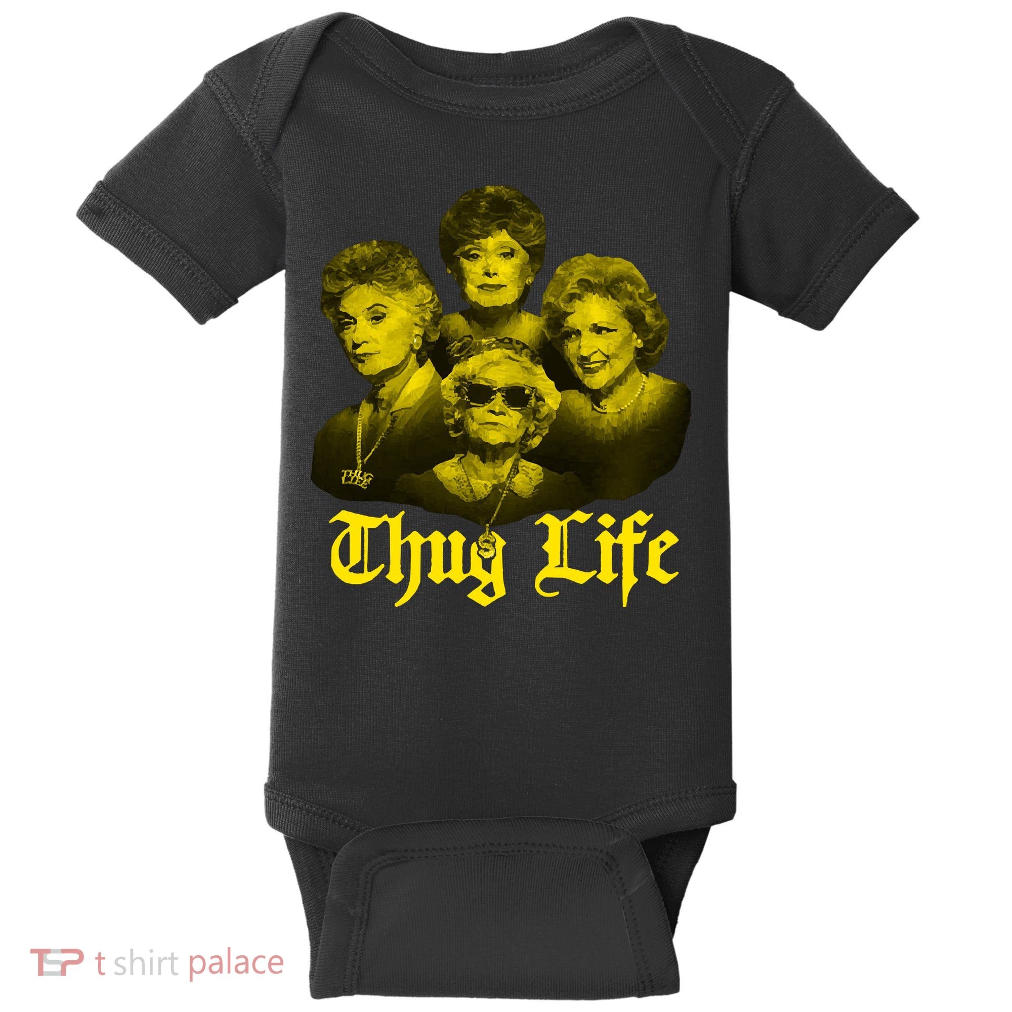 Thug Life Golden Baby Bodysuit