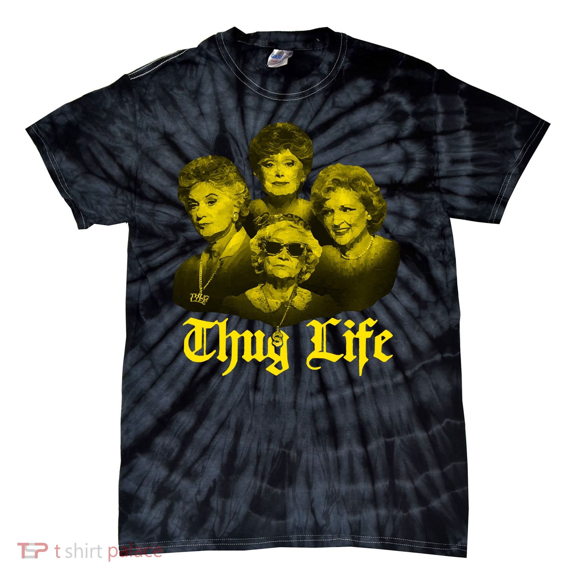 Thug Life Golden Tie-Dye T-Shirt