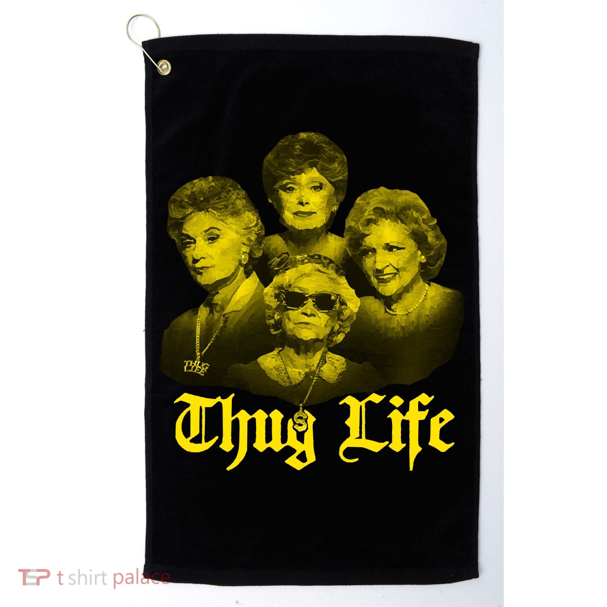Thug Life Golden Golf Towel