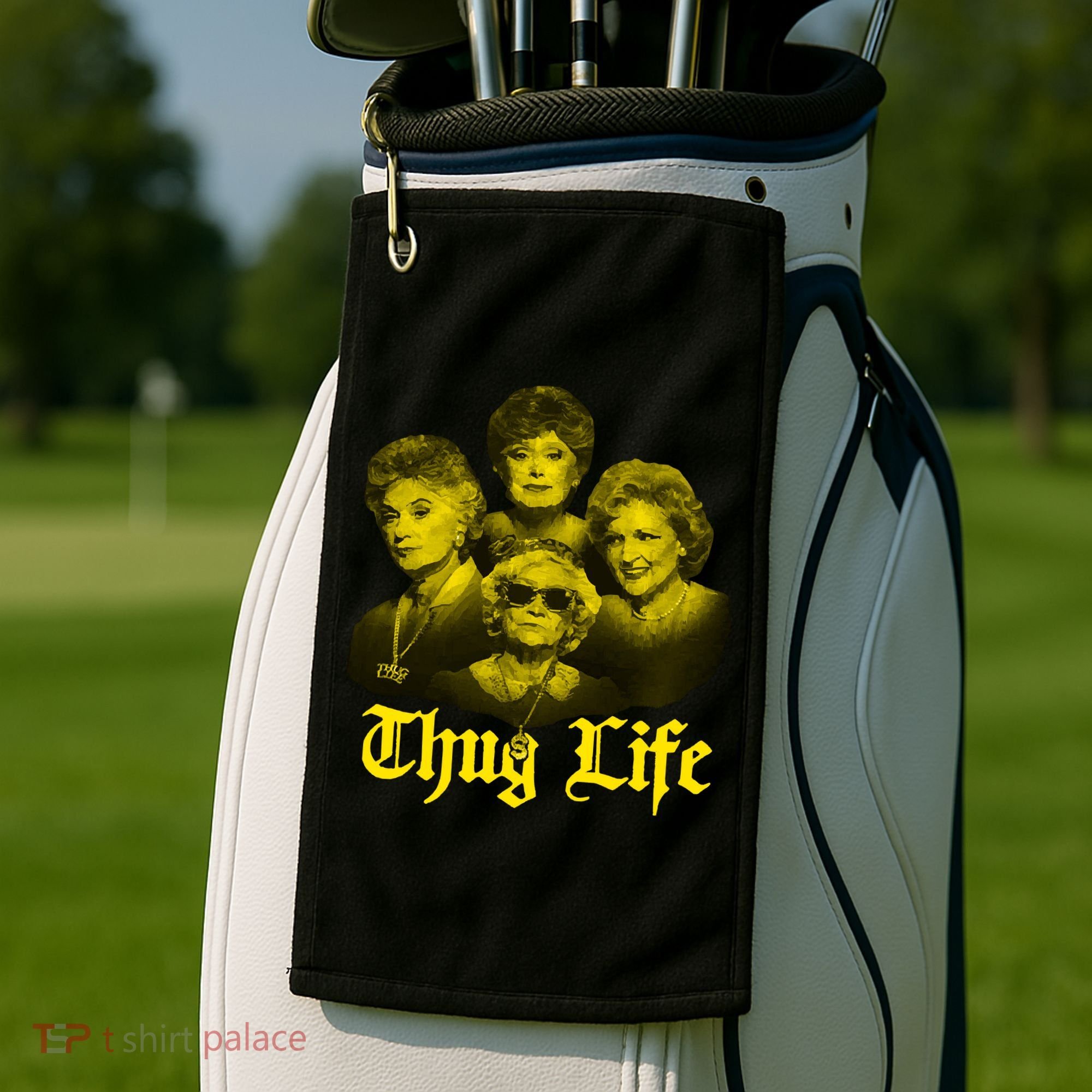 Thug Life Golden Golf Towel