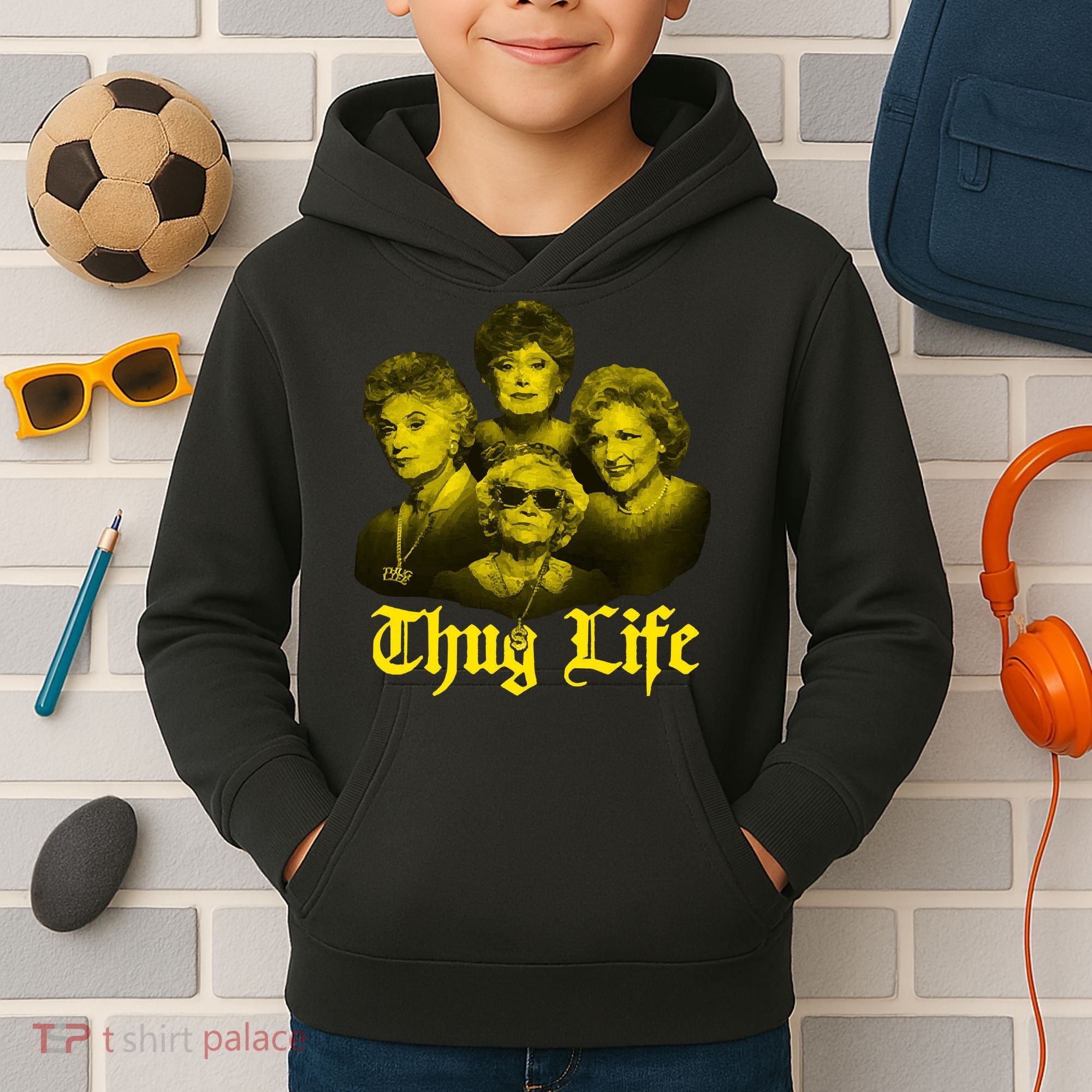 Thug Life Golden Kids Hoodie