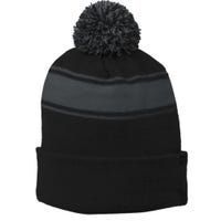 Thug Life Golden Stripe Pom Pom Beanie thumb 1