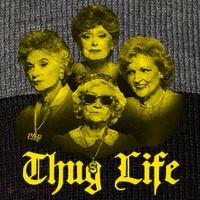 Thug Life Golden Stripe Pom Pom Beanie thumb 2