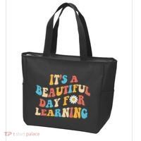 Teacher Life Gift Its A Beautiful Day Tote Bag thumb 3