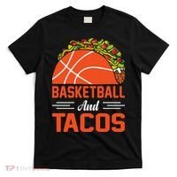 Taco Lover Gifts Basketball And Tacos Tuesday Funny Mexican T-Shirt thumb 0