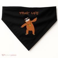 Thug Life Gangsta Sloth USA-Made Doggie Bandana thumb 0