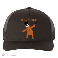 Thug Life Gangsta Sloth Yupoong Adult 5-Panel Trucker Hat thumb 0