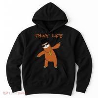 Thug Life Gangsta Sloth Hoodie thumb 0