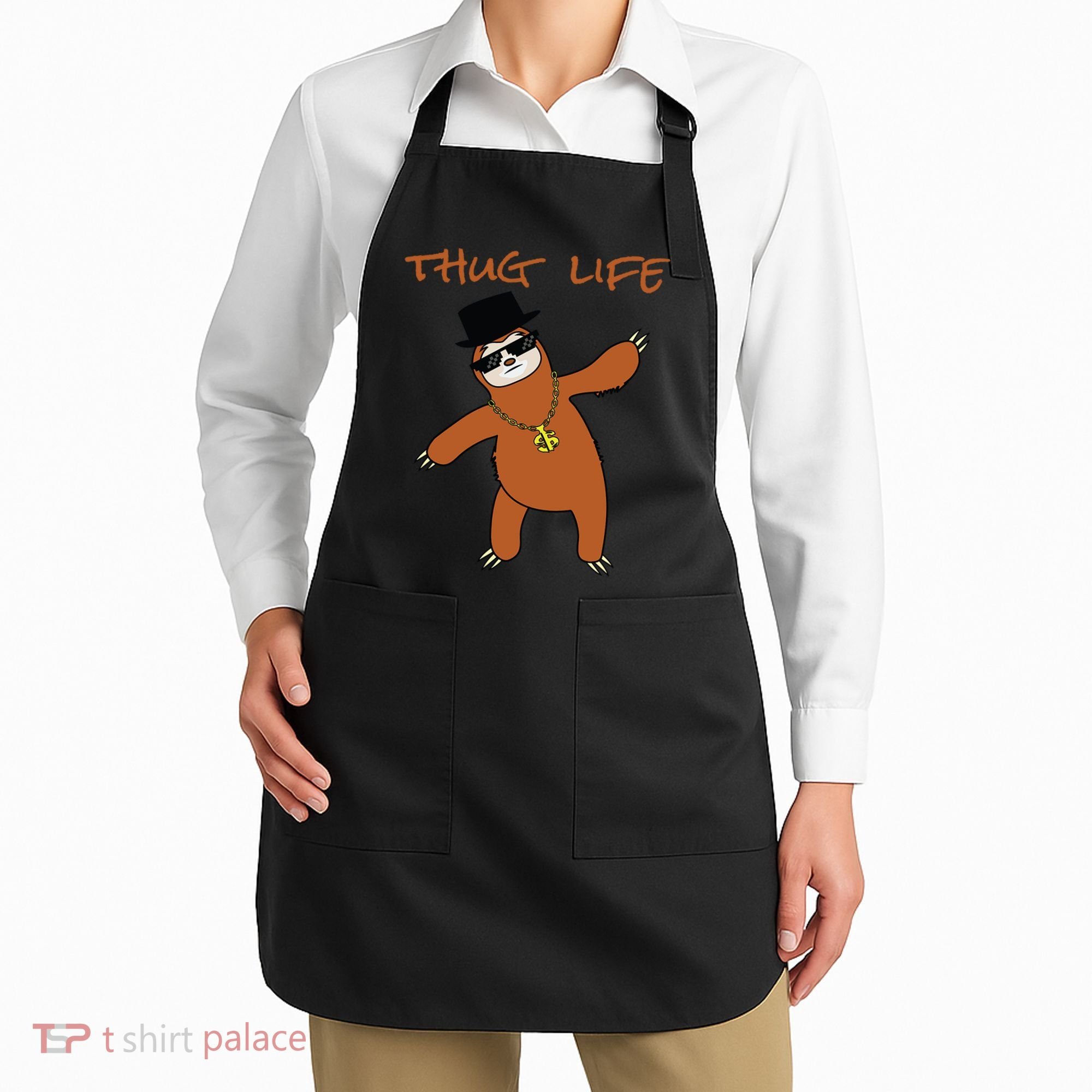 Thug Life Gangsta Sloth Apron