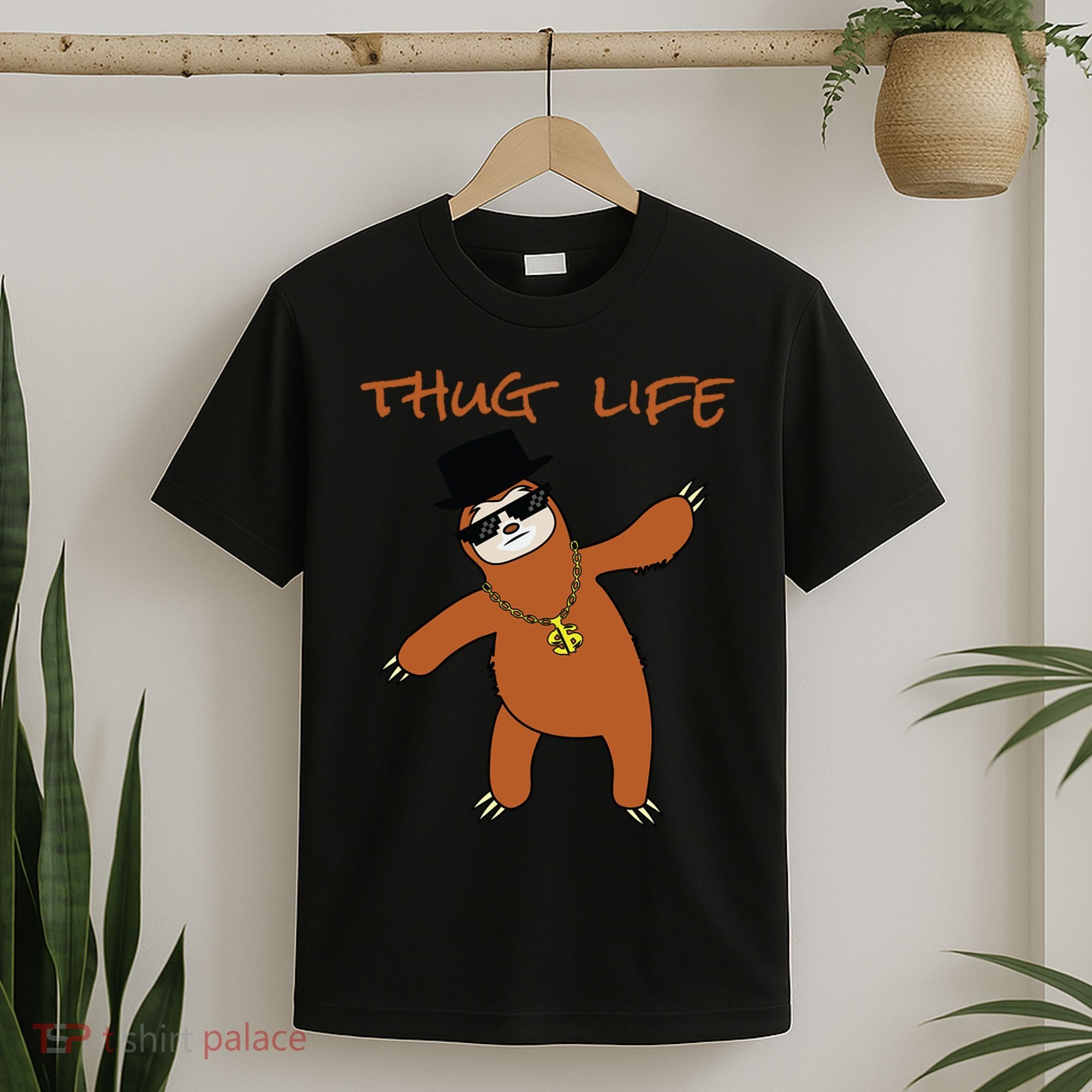 Thug Life Gangsta Sloth T-Shirt