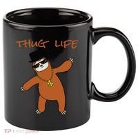 Thug Life Gangsta Sloth 11oz C Handle Ceramic Mug thumb 0