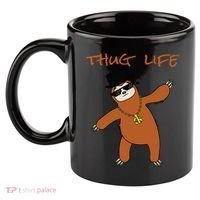 Thug Life Gangsta Sloth 11oz C Handle Ceramic Mug thumb 2