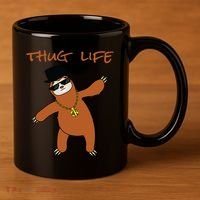 Thug Life Gangsta Sloth 11oz C Handle Ceramic Mug thumb 3