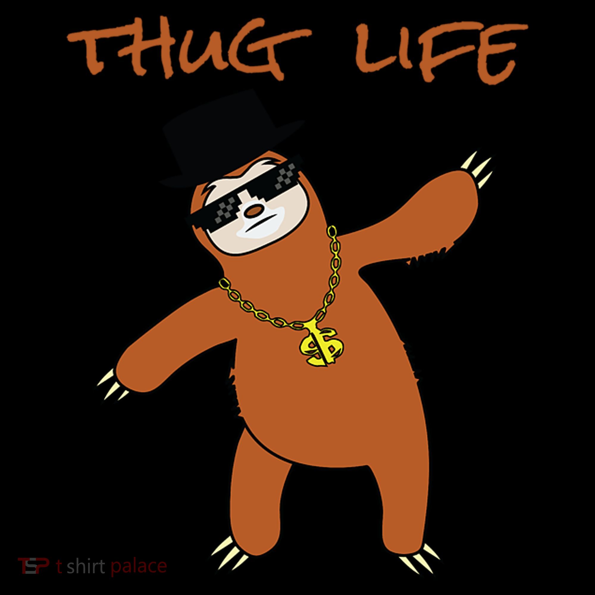 Thug Life Gangsta Sloth Women's Hoodie