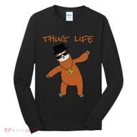 Thug Life Gangsta Sloth Tall Long Sleeve Shirt thumb 0