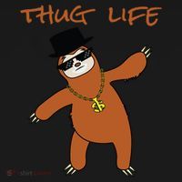 Thug Life Gangsta Sloth Mousepad thumb 1