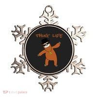 Thug Life Gangsta Sloth Ornament thumb 0