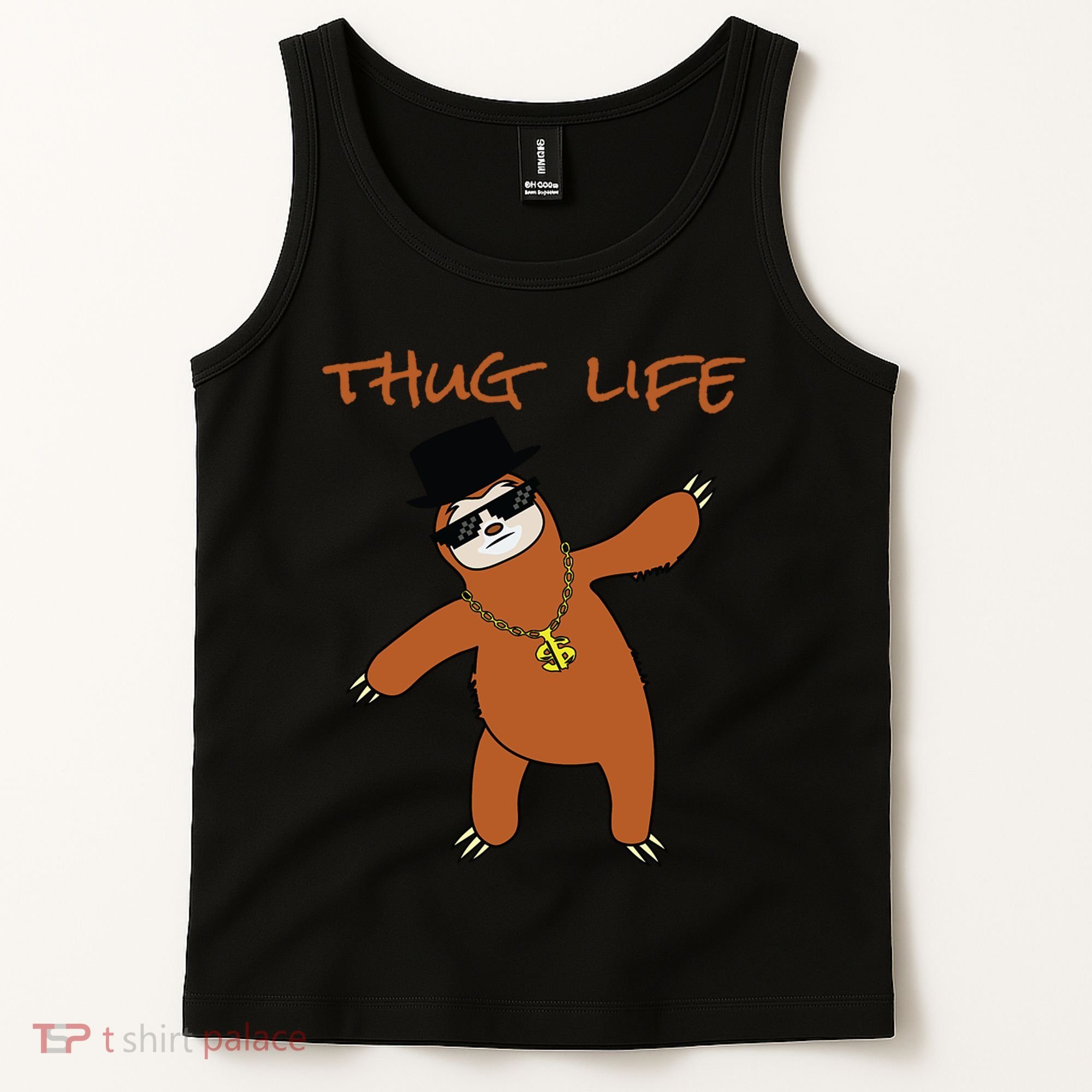Thug Life Gangsta Sloth Tank Top