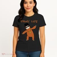 Thug Life Gangsta Sloth Women's T-Shirt thumb 4
