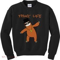 Thug Life Gangsta Sloth Kids Sweatshirt thumb 0