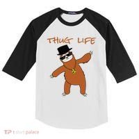 Thug Life Gangsta Sloth Kids Colorblock Raglan Jersey thumb 0