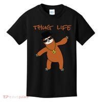Thug Life Gangsta Sloth Kids T-Shirt thumb 0