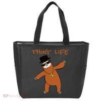 Thug Life Gangsta Sloth Tote Bag thumb 0