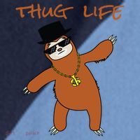 Thug Life Gangsta Sloth Raglan Baseball Sleeve Shirt thumb 2