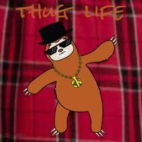 Thug Life Gangsta Sloth Men's Flannel Plaid Pajama Pants thumb 2