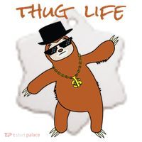 Thug Life Gangsta Sloth Ceramic Ornament thumb 2