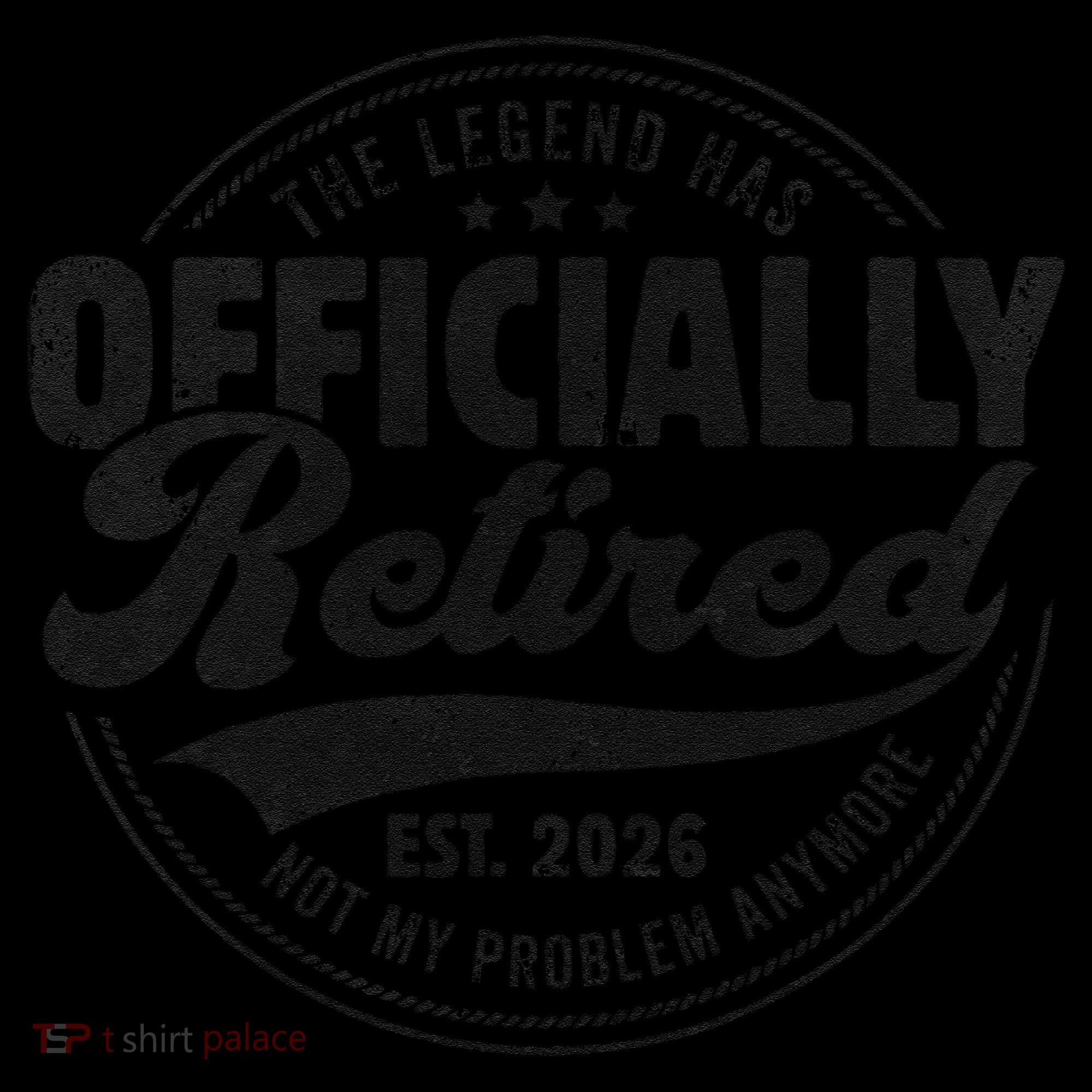 The Legend Has Officially Retired EST 2026 Emblem Coffee Mug