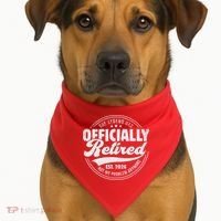 The Legend Has Officially Retired EST 2026 Emblem USA-Made Doggie Bandana thumb 1