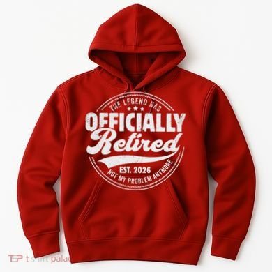 The Legend Has Officially Retired EST 2026 Emblem Hoodie