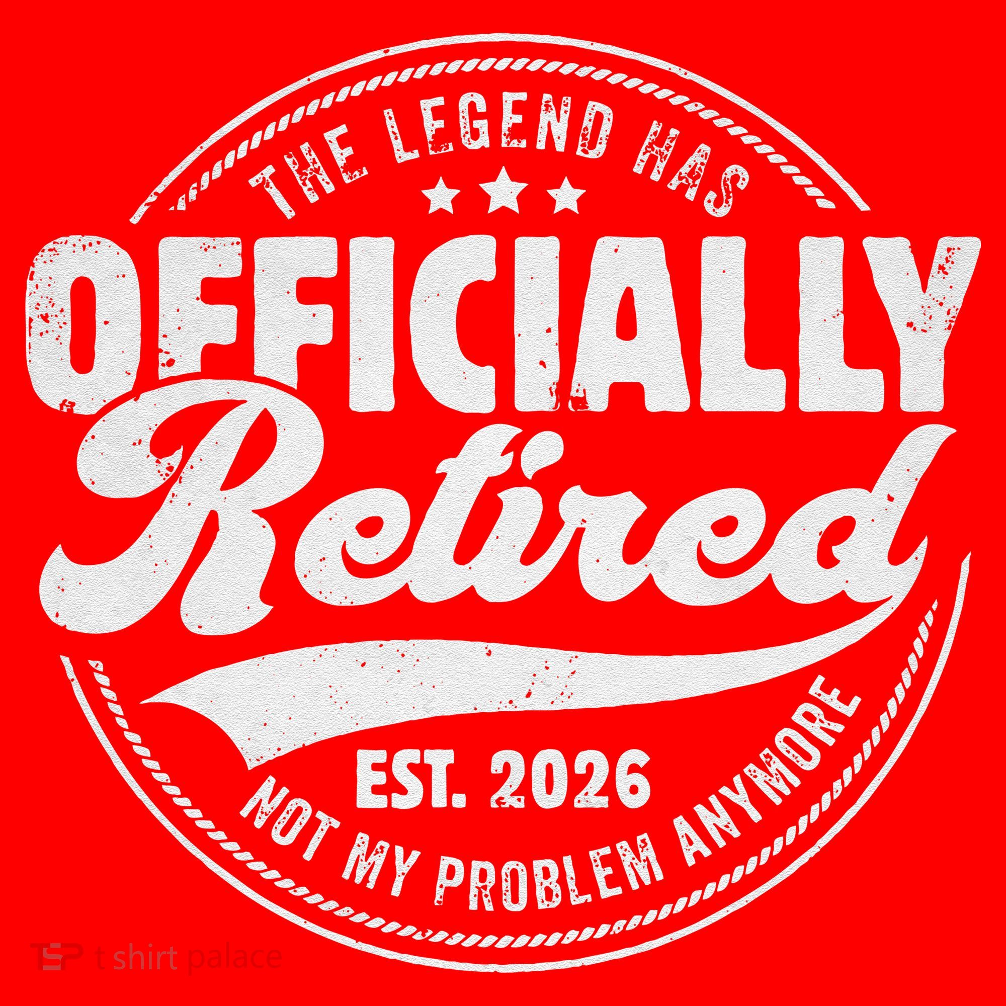 The Legend Has Officially Retired EST 2026 Emblem Apron