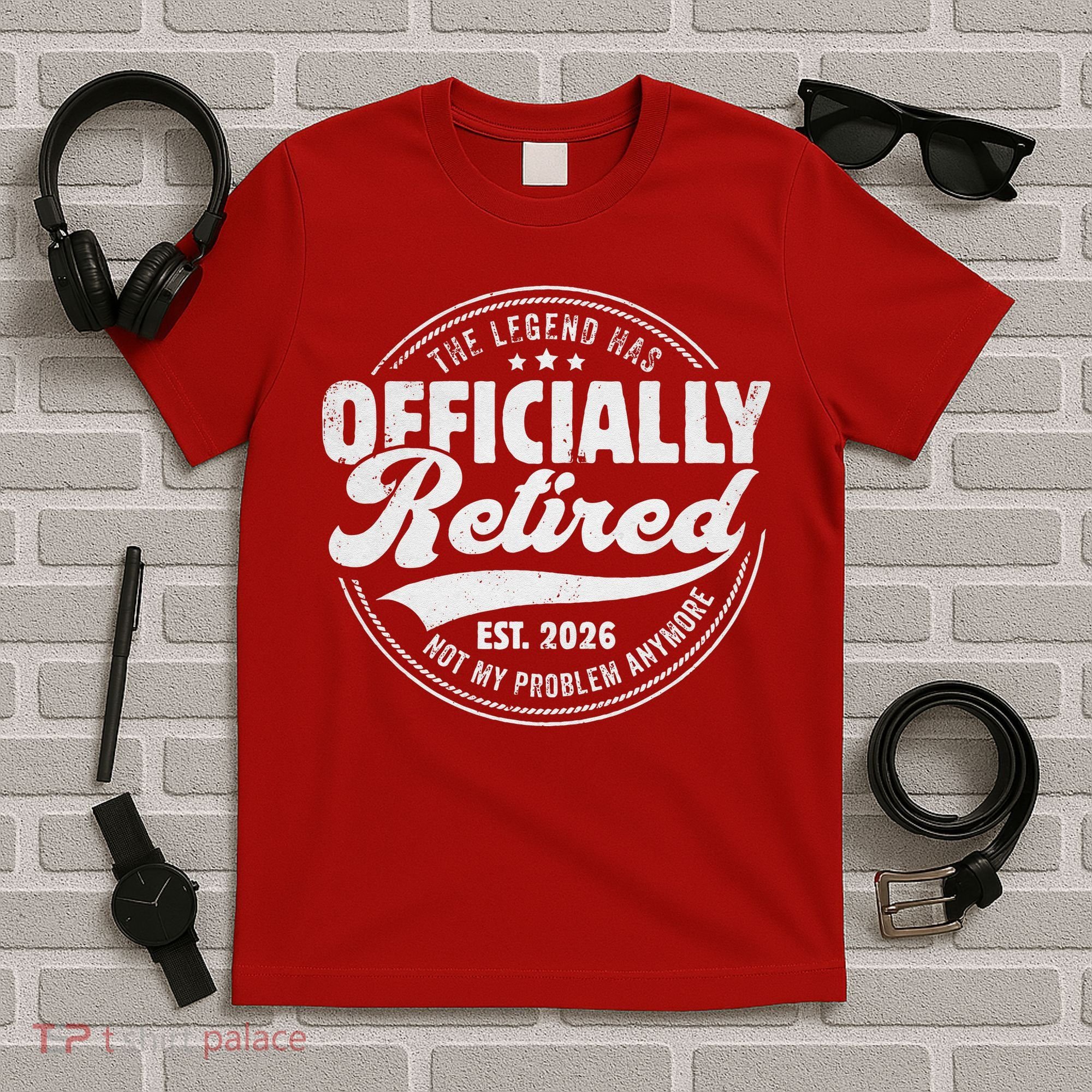 The Legend Has Officially Retired EST 2026 Emblem T-Shirt