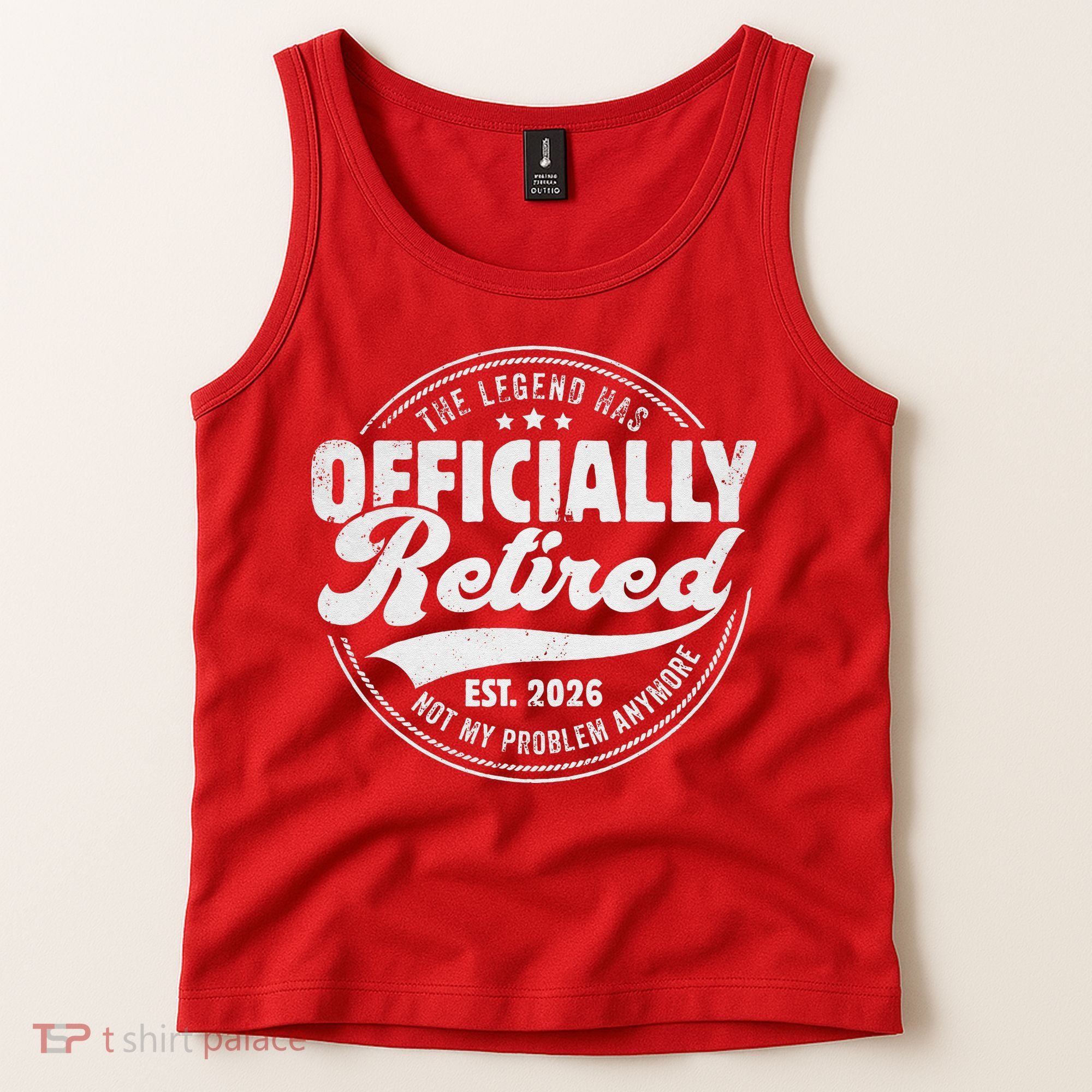 The Legend Has Officially Retired EST 2026 Emblem Tank Top
