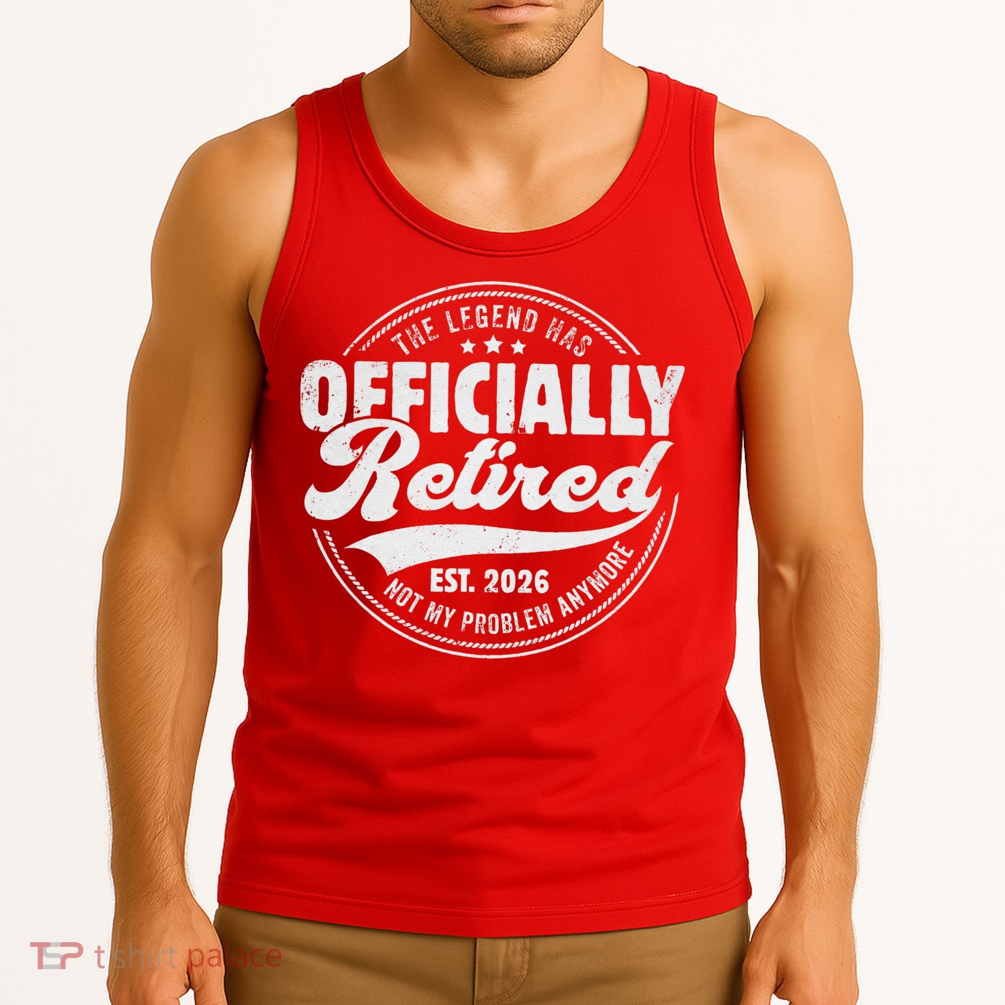 The Legend Has Officially Retired EST 2026 Emblem Tank Top