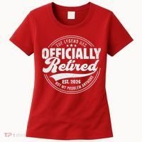 The Legend Has Officially Retired EST 2026 Emblem Women's T-Shirt thumb 0