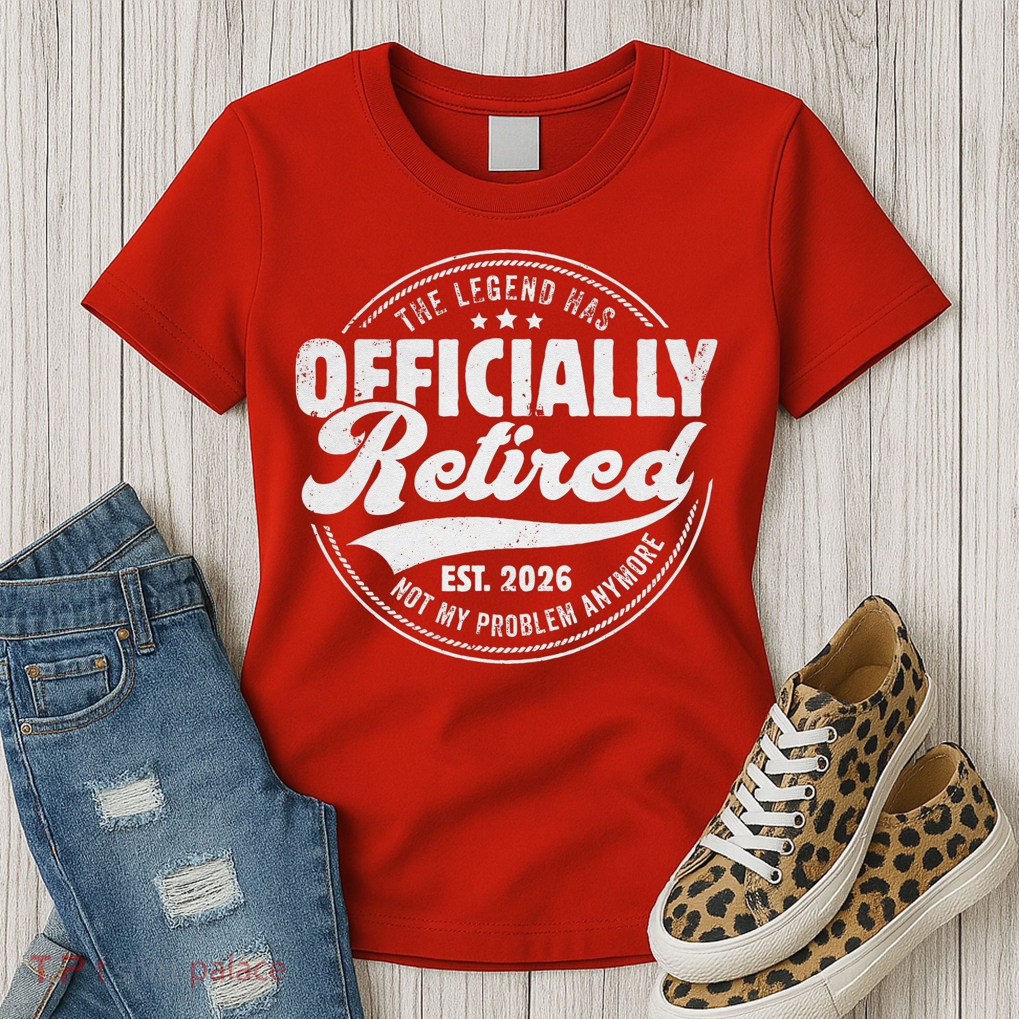 The Legend Has Officially Retired EST 2026 Emblem Women's T-Shirt