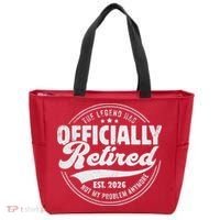 The Legend Has Officially Retired EST 2026 Emblem Tote Bag thumb 0