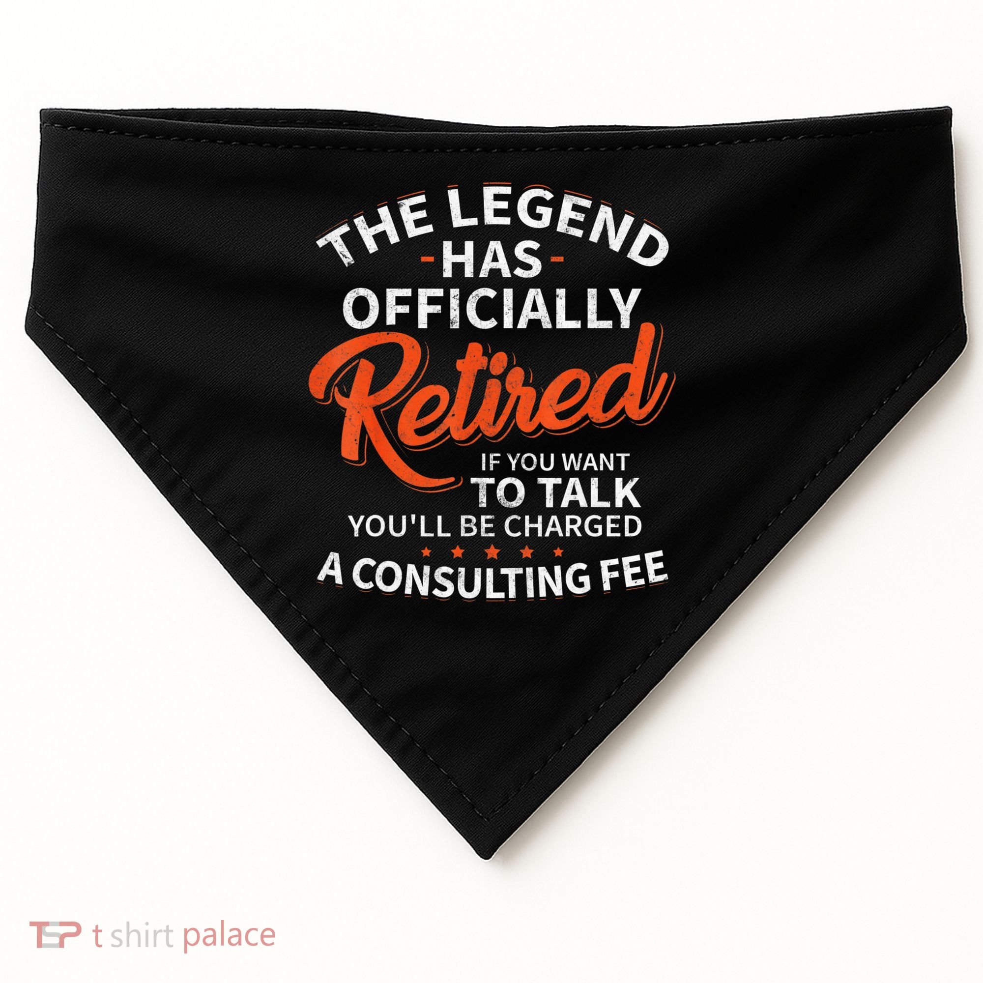 The Legend Has Retired Men Officer Officially Retirement USA-Made Doggie Bandana