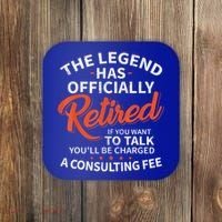 The Legend Has Retired Men Officer Officially Retirement Coaster thumb 0
