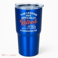 The Legend Has Retired Men Officer Officially Retirement Tumbler thumb 0